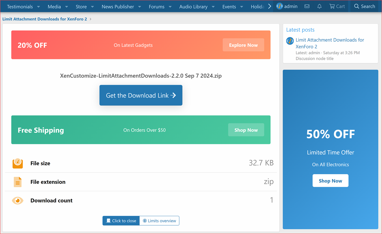 [fi4a.com] [XenCustomize] Limit Attachment Downloads